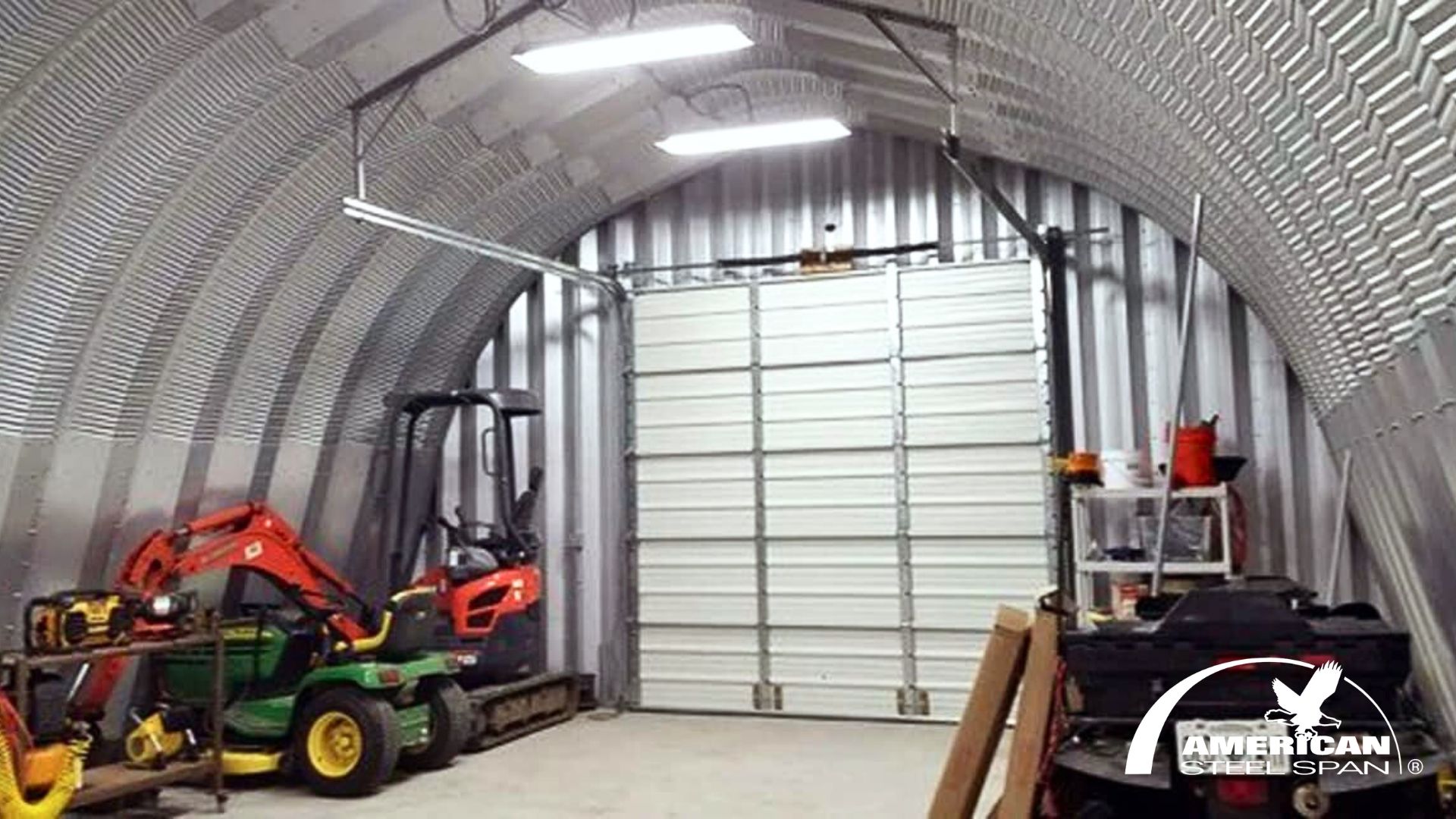arch metal shed building